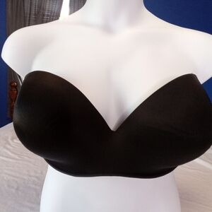 Cacique Lane Bryant Smooth Boost Black Strapless Underwire Bra 38G NO STRAPS